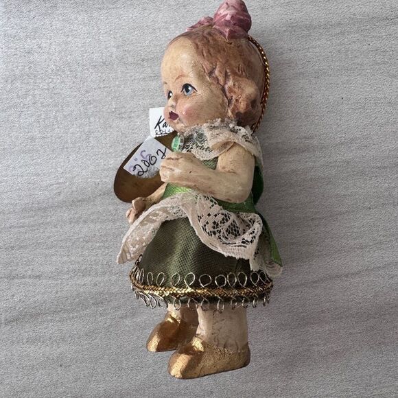 Katherine’s Collection 2002 Victorian Doll Vintage Ornament Green Dress - Picture 4 of 5